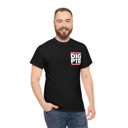 DIG PTB Unisex Heavy Cotton Tee Front and Back Logo