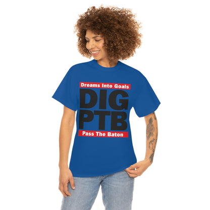 DIG PTB Unisex Heavy Cotton Tee Front and Back Logo