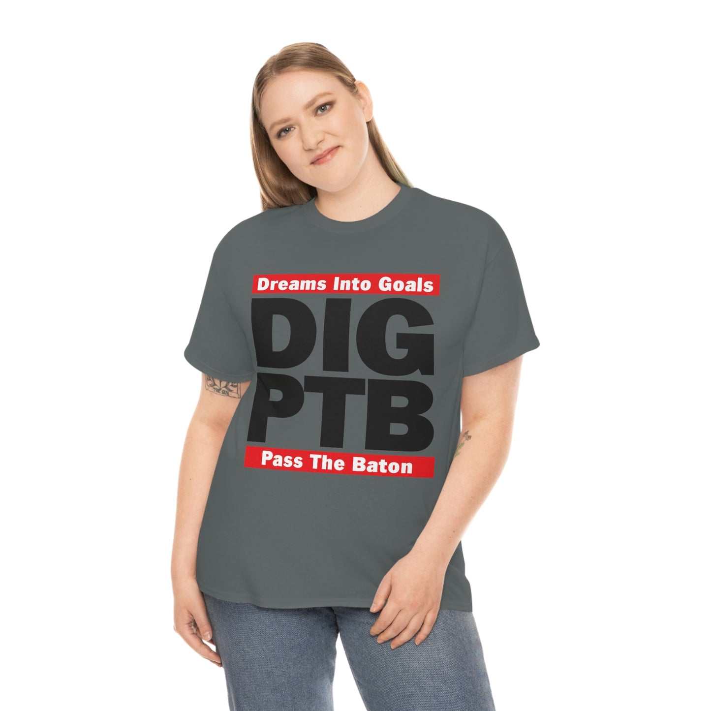 DIG PTB Unisex Heavy Cotton Tee Front and Back Logo