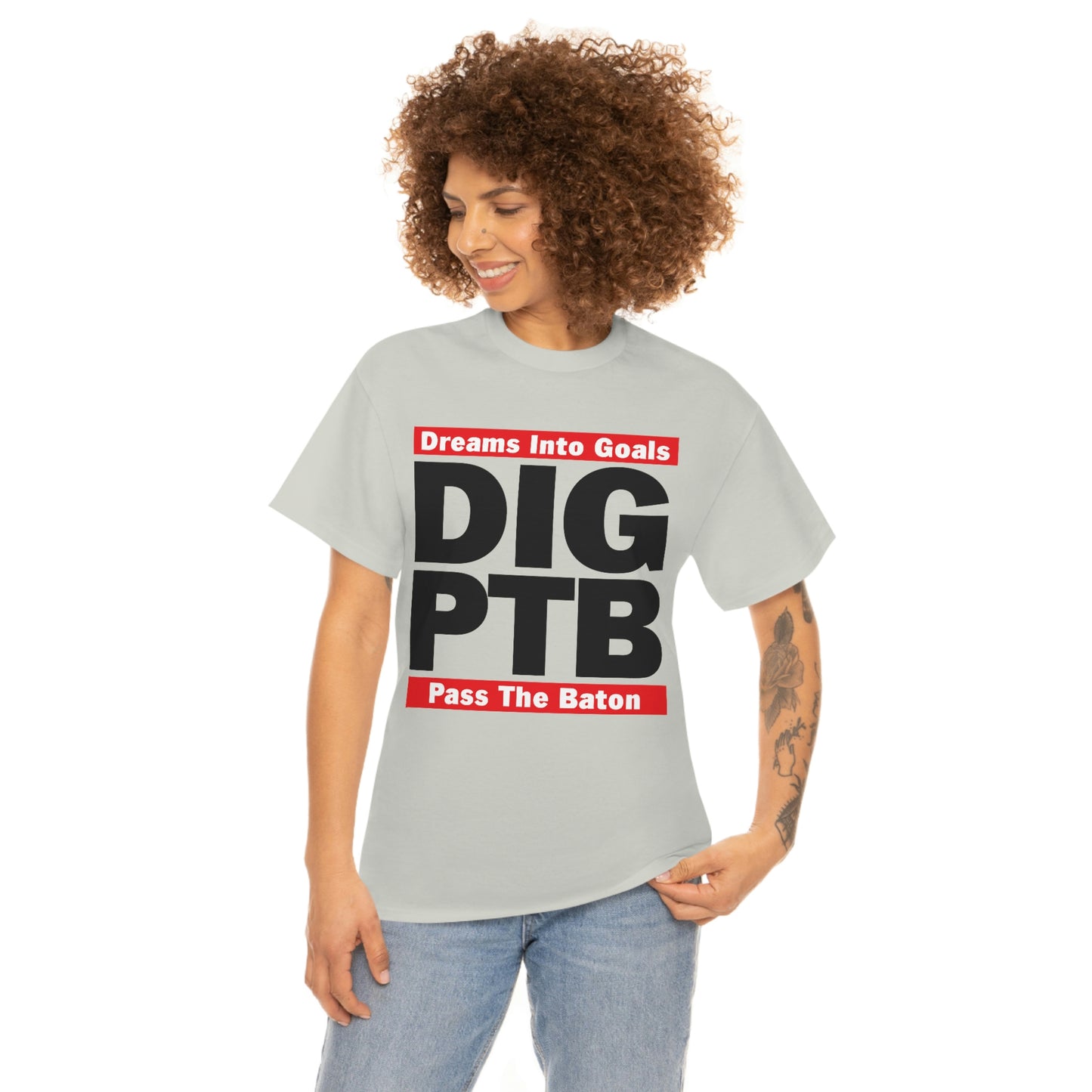 DIG PTB Unisex Heavy Cotton Tee Front and Back Logo