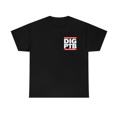 DIG PTB Unisex Heavy Cotton Tee Front and Back Logo